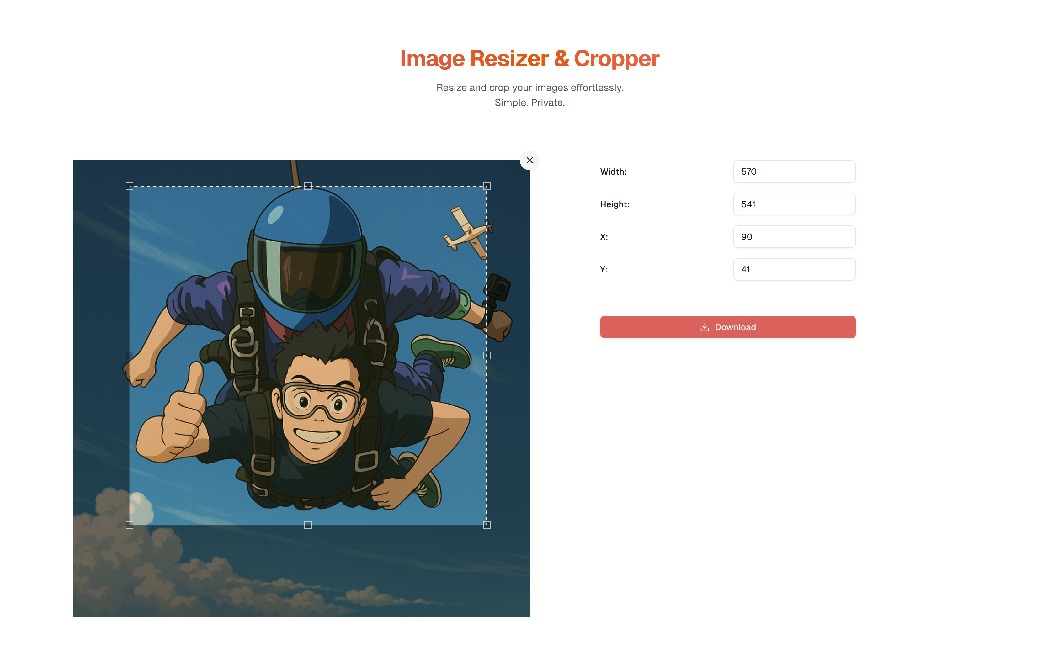 Image Resizer & Cropper